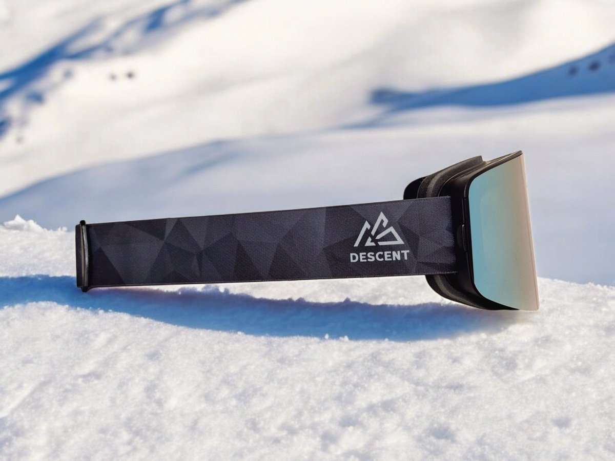 DESCENT Goggle - Skibril - the Cloud - Blackout - met magnetisch verwisselbare lens, hard case & extra lens