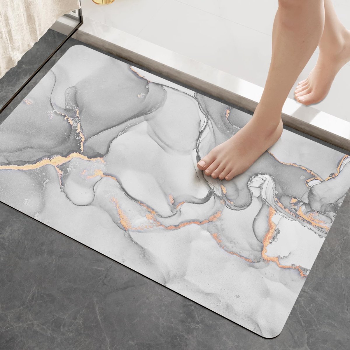 La'Moussawi ® Antislip Badmat voor Droge en Veilige Badkamermomenten, Gemakkelijk Wasbaar en Sneldrogend