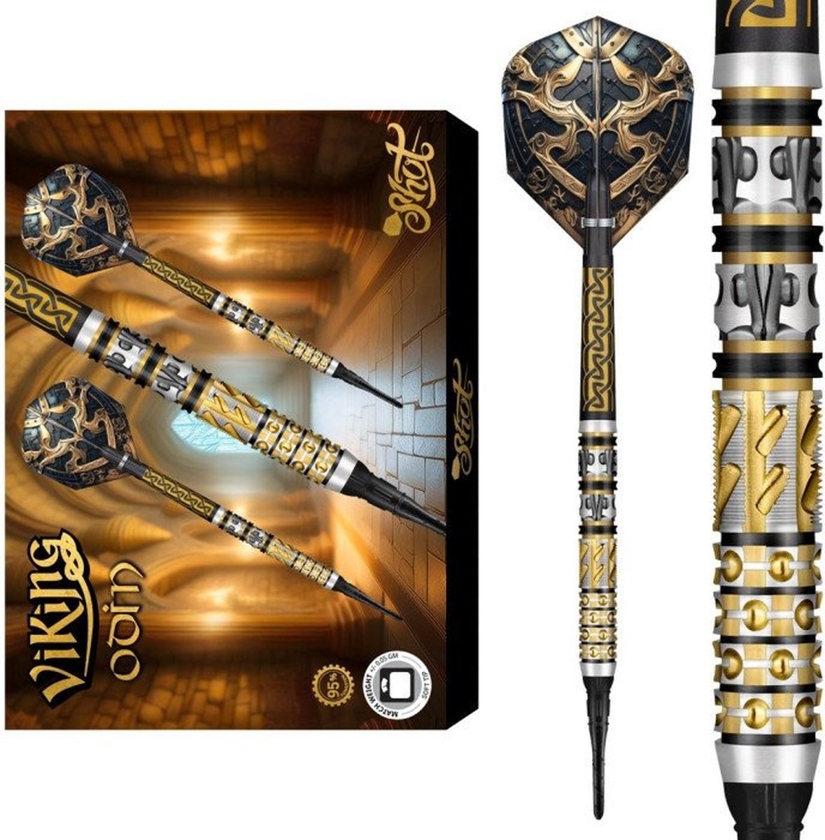 Shot Viking Odin 95% Soft Tip - Dartpijlen