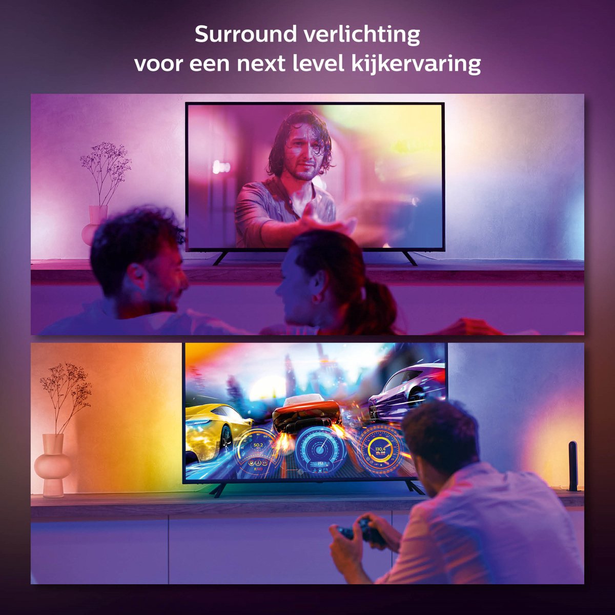Philips Hue Play Gradient Lightstrip 65 inch - Televisie - Zwart