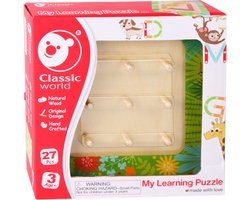 Classic World Mijn Houten Leerpuzzel, 29dlg. Afmeting artikel: 22 x 22 x 3 cm