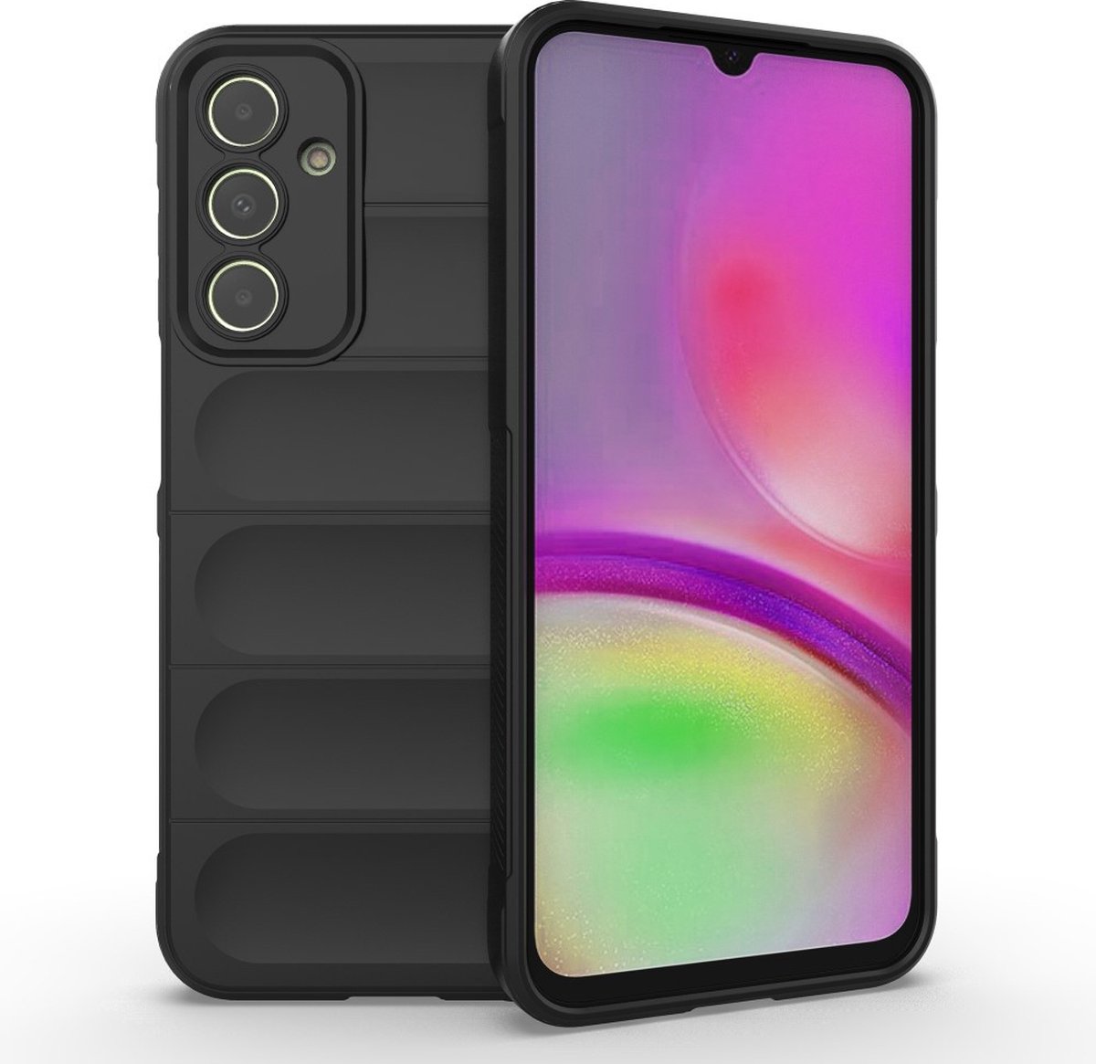 Coverup Hoesje - Geschikt voor Samsung Galaxy A25 Hoesje - Coverup Hands-On Rugged Back Cover - Zwart