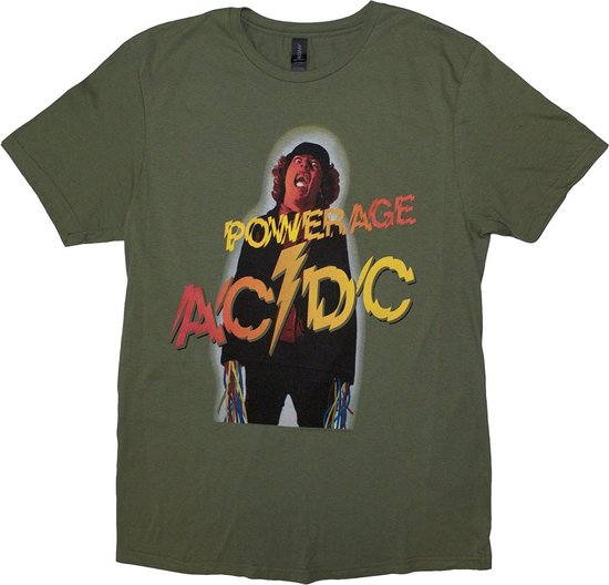 AC/DC - Powerage Heren T-shirt - S - Groen | bol