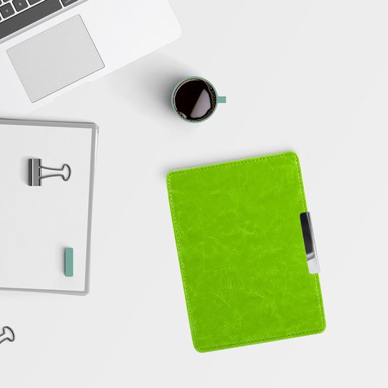 Lunso Geschikt voor Kobo Glo / Glo HD / Touch 2.0 hoes (6 inch) - sleepcover - Groen van Lunso — afbeelding 3