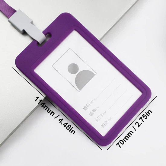 Wisdompro 10 stuks verticale ID-kaart badgehouder, dubbelzijdige 2 kaartsleuven, waterdicht, doorzichtig PVC sleutelkaartenhoes, plastic portefeuilles met hersluitbare ritssluiting voor sleutelkoord
