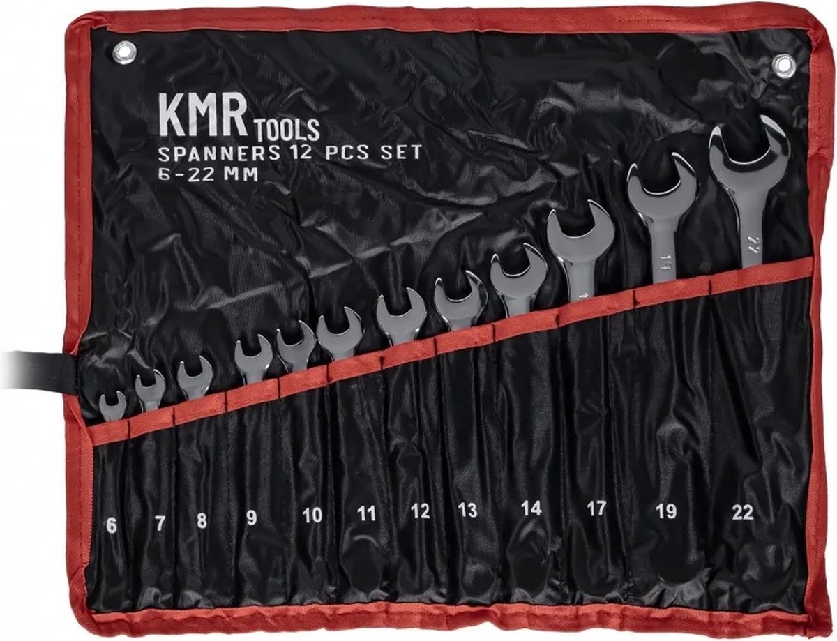 Ringsteeksleutel set - 6 t/m 22 mm - 12 dlg - Steek ringsleutel - KMR Tools