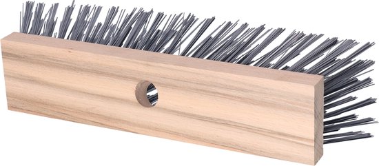 Buemag bezemkop - buitenbezem - staal - FSC hout/staaldraad - 30 cm - staaldraad borstel - stalen bezem van Buemag — afbeelding 2