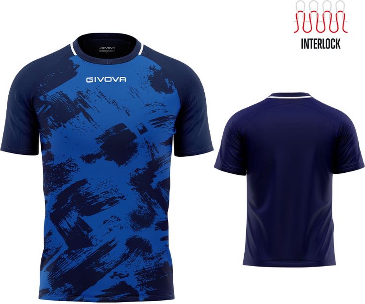 Sport t-shirt givova art interlock royal-blue xs op Prijzenvolger.com