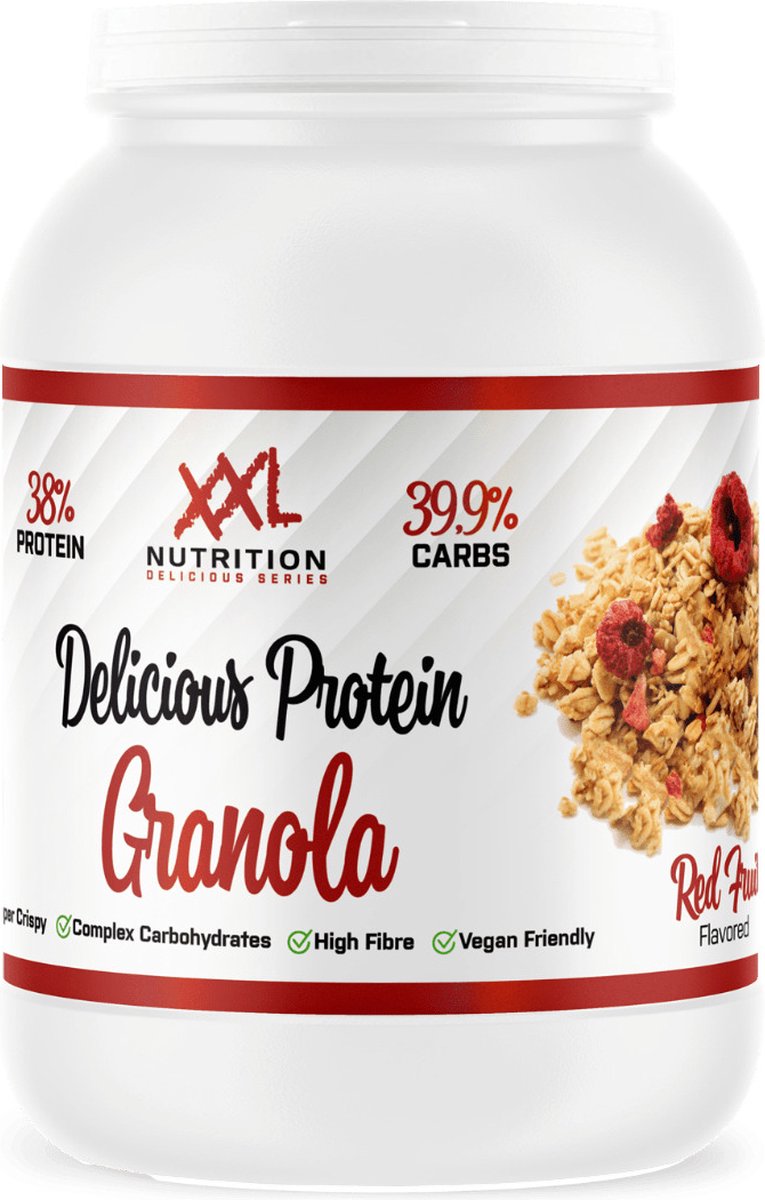 Goedkoopste XXL Nutrition - Delicious Protein Granola - Krokante Muesli - Red Fruit - 450 Gram