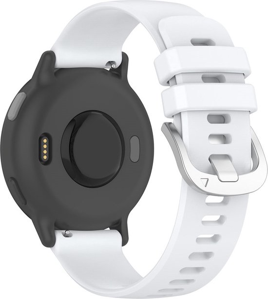 Bracelet en Siliconen - adapté pour Amazfit GTS / GTS 2 / GTS 2E / GTS 2 Mini / GTS 3 / GTS 4 / GTS 4 Mini / Bip / Bip U / Bip Lite / GTR 42 mm / Pop / Pop Pro - blanc