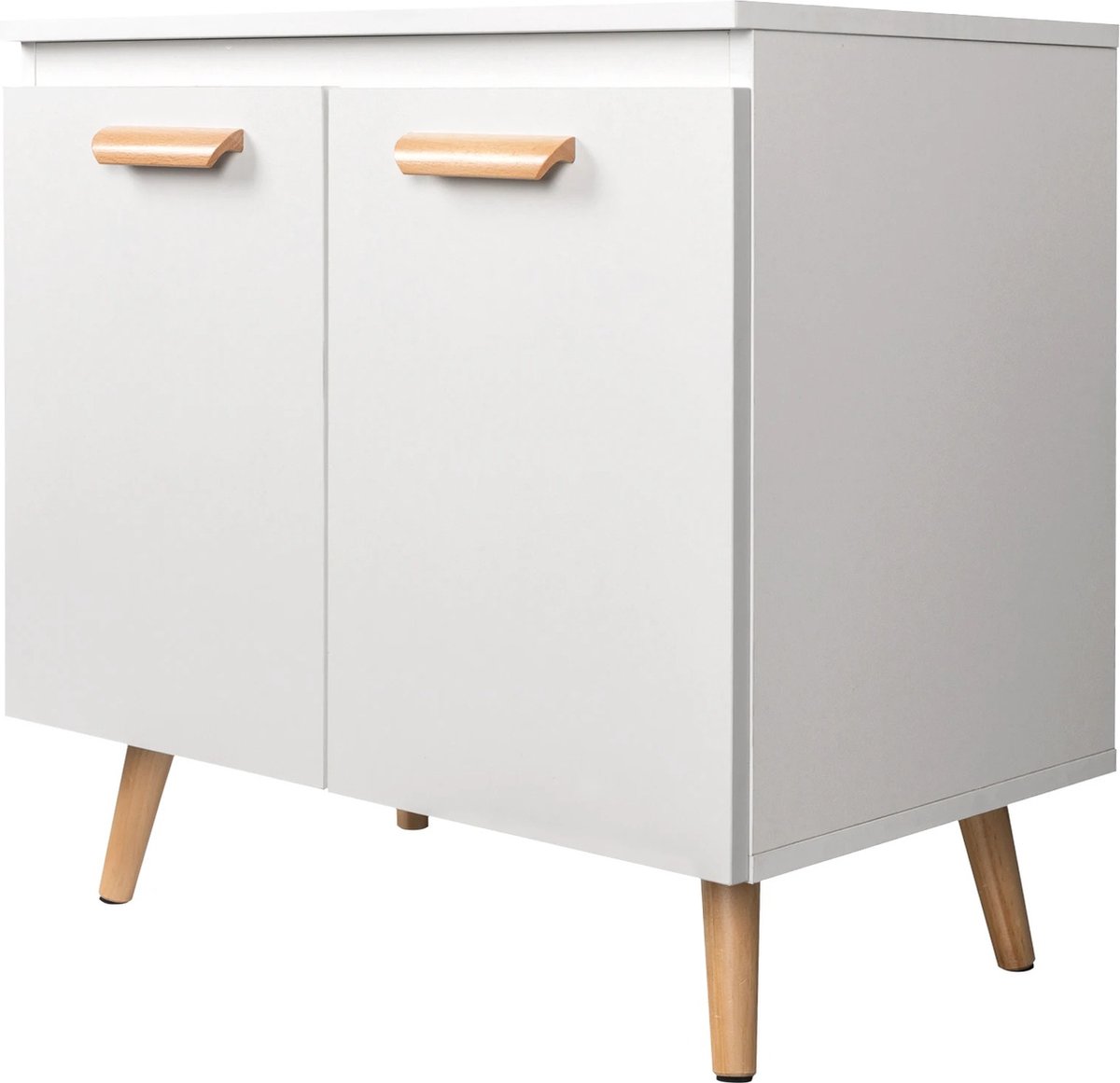 SteeFly® Badkamermeubel Op Voeten - Praktische Opslag - Undersink - 60X40X60,5Cm - Vanity Unit - Voor onder wasbak - Wit