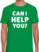 Can i help you beurs/evenementen t-shirt groen heren - verkoop/horeca L