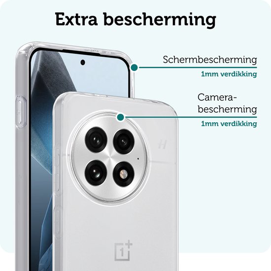 Coque adaptée pour OnePlus 13, coque en Siliconen – Coque adaptée pour OnePlus 13, coque arrière – Transparente