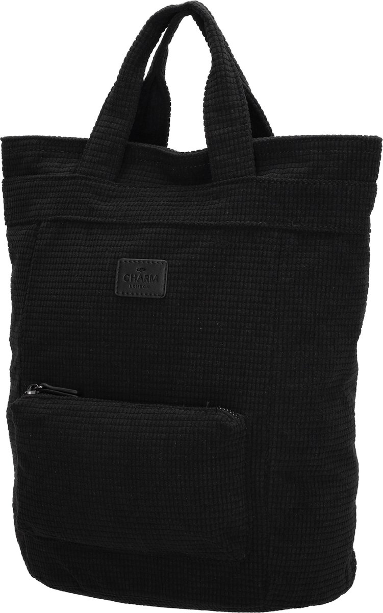 Charm London Valley Rugzak - Praktische Dames Rugtas voor Werk, School of Reizen - Zwart