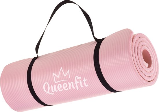 Queenfit® Yogamat 1cm - 180x61cm - Trainingsmat voor Pilates, Yoga & Fitness - Antislip Yoga Mat van Queenfit — afbeelding 3