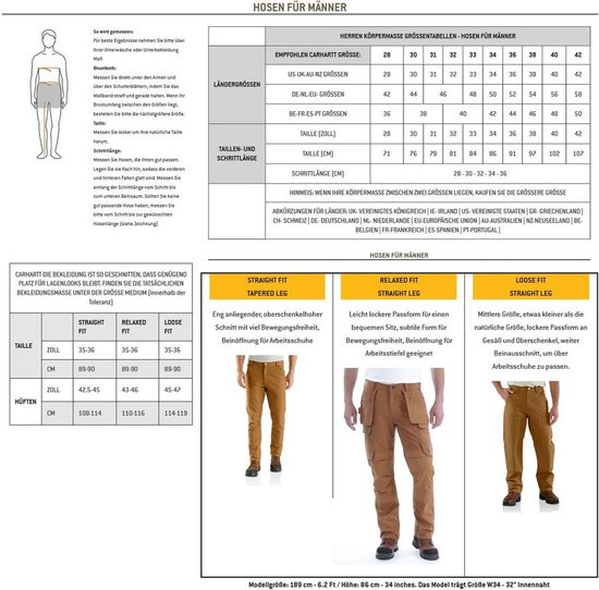 Pantalon de travail cargo Carhartt Steel Rugged Flex™ - Zwart-38/32