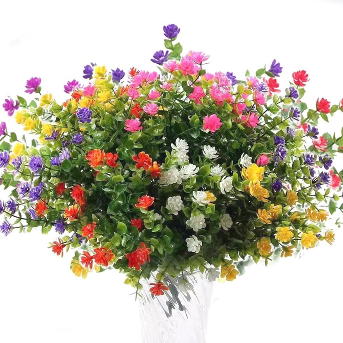 12 Bundels Kunstbloemen Camelia voor Buiten - Decoratieve Kunstplanten voor Balkon en Tuin
