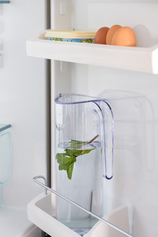 Koelkast kan set van 2-65 oz. Glazen waterkan met deksel van Home Essentials & Beyond Praktische en eenvoudig te gebruiken koelkastkruik geweldig voor limonade, ijsthee, melk, cocktails en meer