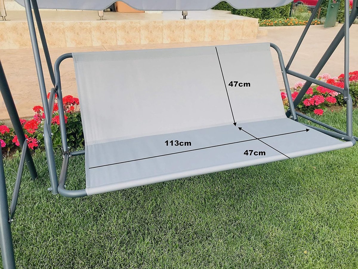 Weerbestendige Tuin Schommelstoel Hoes voor Buiten, 113 x 47 x 47 cm, Grijs