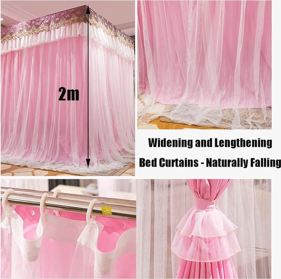 CUTTE Opvouwbaar muggennet, baldakijn voor zomerbed, winddicht, voor kinderen en volwassenen, netgordijnen voor eenpersoonsbed tot kingsize bed, blauw, 190 x 80 x 80 cm