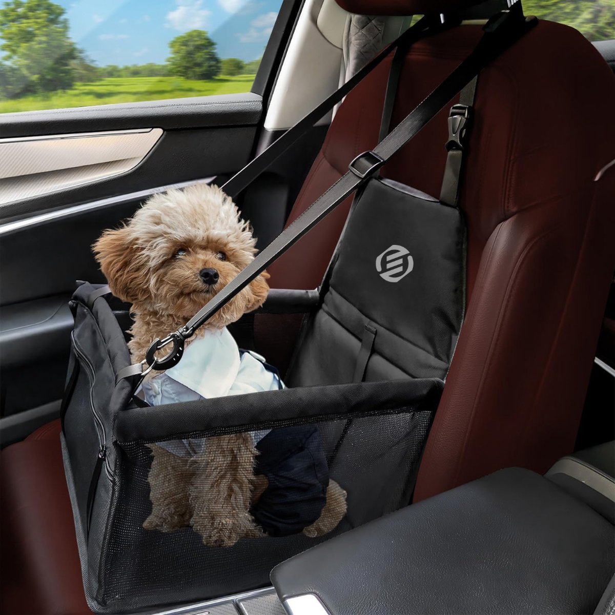 Equivera Hondenmand Auto - Autostoel Hond - Automand Hond - Hondenstoel Auto - Hondenmand Auto Achterbak - Hondenkussen Auto - Honden Mand Auto