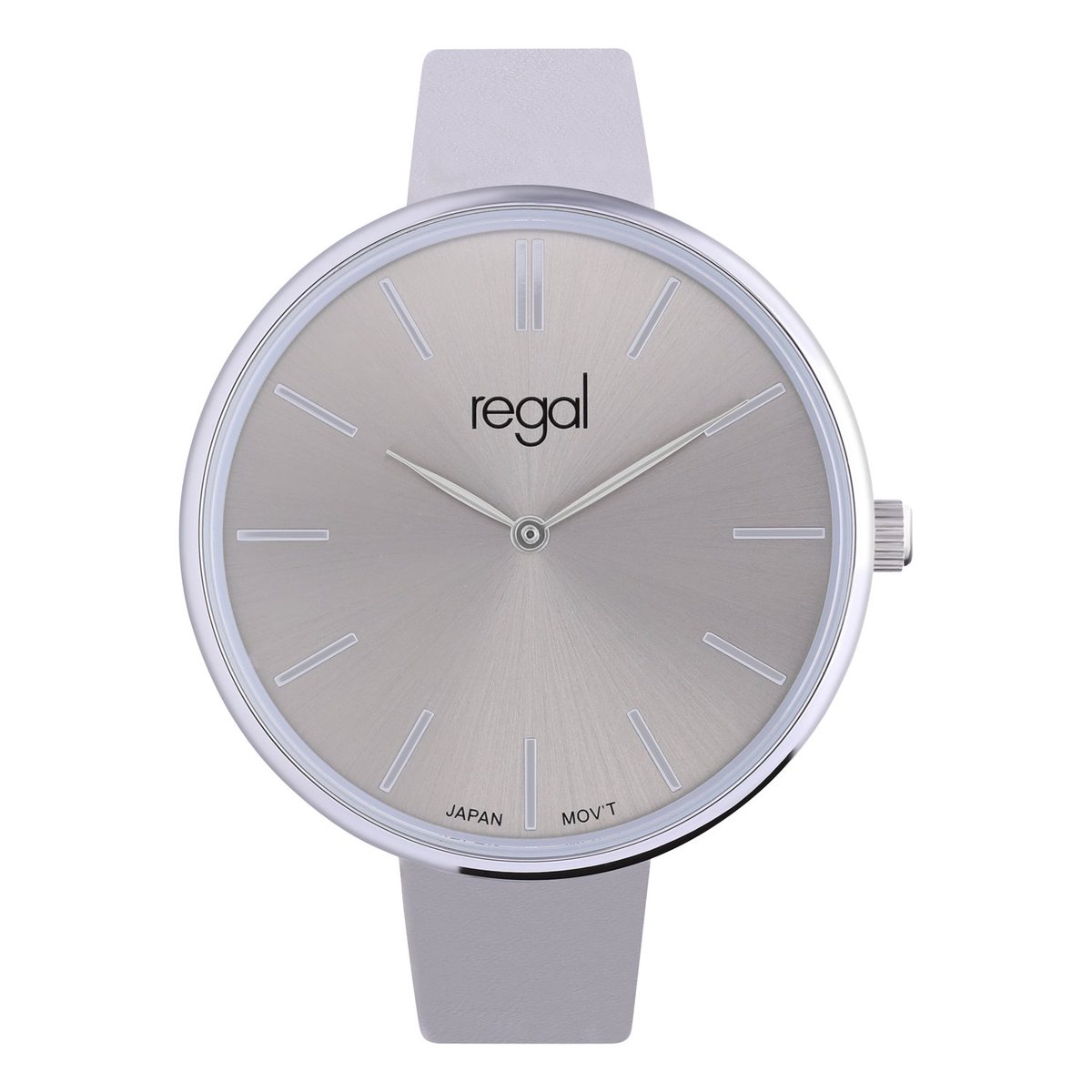 Lucardi Dames Regal dames horloge met grijze band - Horloge - PU leer - Grijs - 37.80 mm