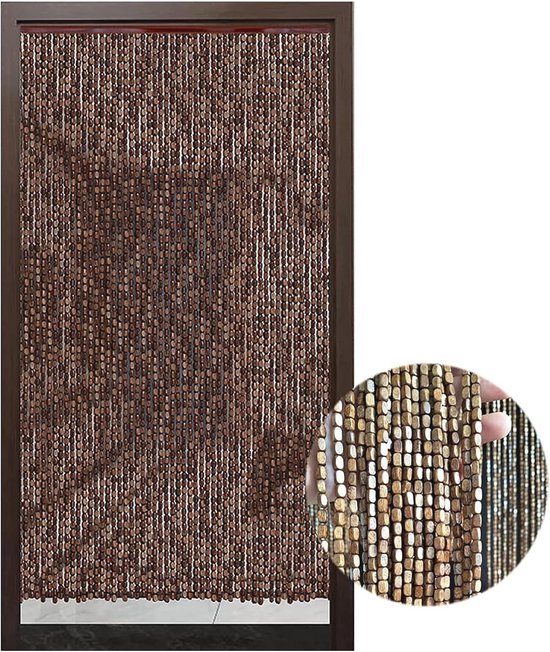 ZILVER & BLAUW Dubbele Haak Aluminium Ketting Insect Screen Deur Gordijn Vliegdeur Scherm - Extra lang - 90cmx210cm