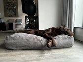 Dog's Companion Coussin pour chien / Lit pour chien - XL - 140 x 95 cm - Cordon côtelé Giant gris souris