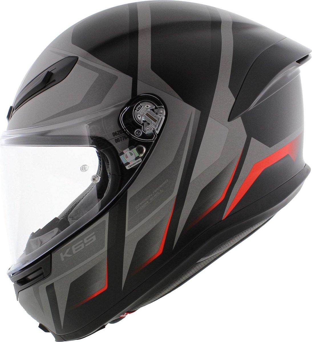 AGV K6 S Karve Matt Black/Grey/Red - Maat L - Integraal helm - Scooter helm - Motorhelm - Zwart - Scooterhelmen mannen en vrouwen. – foto 5