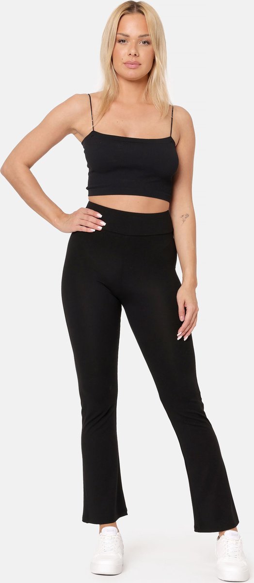 Bellivalini Dames Yogabroek - Sport - Vrijetijdsbroek - Lang - Viscose - Sportbroek - BLV-BLV50-277-YPF - Zwart - XS van Bellivalini — afbeelding 5