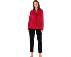Merry Style – Dames Huispak – Vrijetijdspak – Velours – MS-MG-SUIT5-n – Marineblauw/rood – XXXXXXL