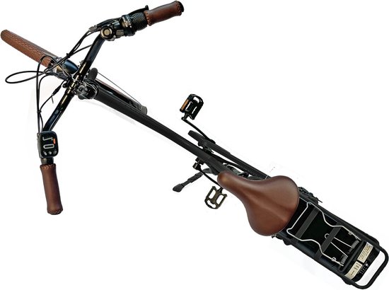 Villette Vintage retro elektrische fiets zwart — afbeelding 2
