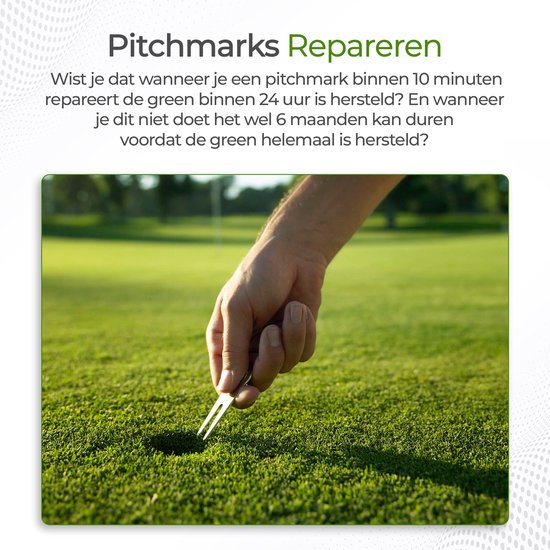Golftrends Metalen Pitchfork - Golfaccessoires - Golf Green Repair - Inclusief Marker van Golftrends — afbeelding 3