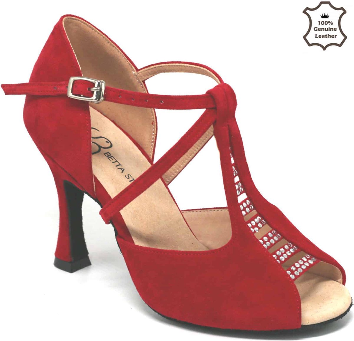 BettaStep Betta Red leather heel