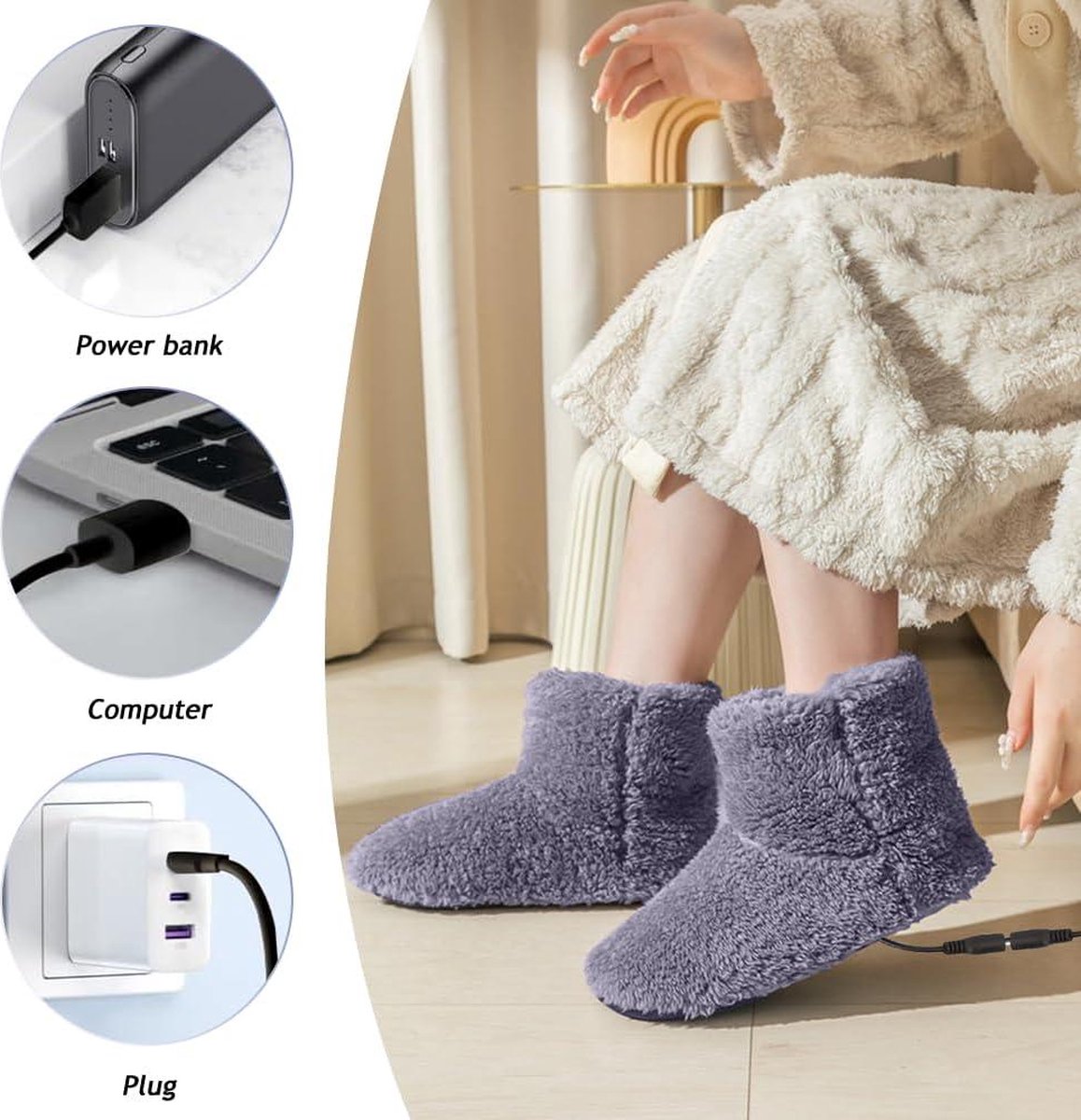 Elektrische USB-verwarmingslaarzen - winterlaarzen, vijf Elektrische USB-verwarmingslaarzen - winterlaarzen, vijf