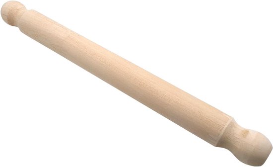 Uulki® Grote deegroller van hout, milieuvriendelijk, van onbehandeld beukenhout, handwerk