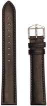 Hirsch Horlogeband -  Merino Zwart - Leer - 20mm