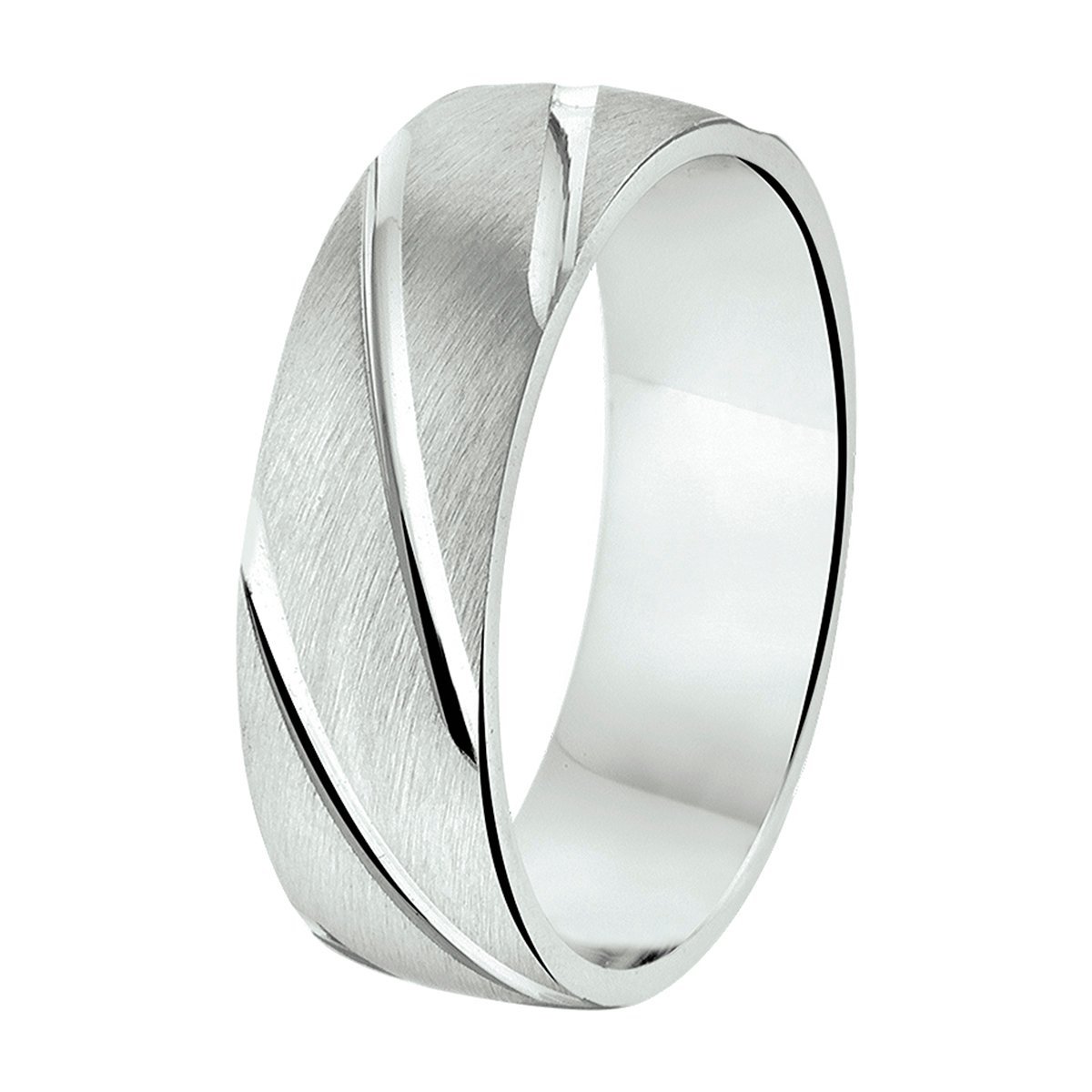 Gerhodineerd Zilver Ring A209 - 6,5 Mm Zonder Cz 1315104