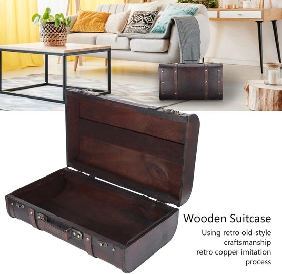 Houten Koffer Steampunk Victoriaans 27x26,5x10,5cm | Boutique