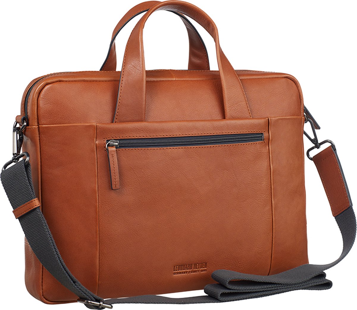 Leonhard Heyden Laptoptas / Werktas - - 15 inch - Leer - Hamburg - Cognac