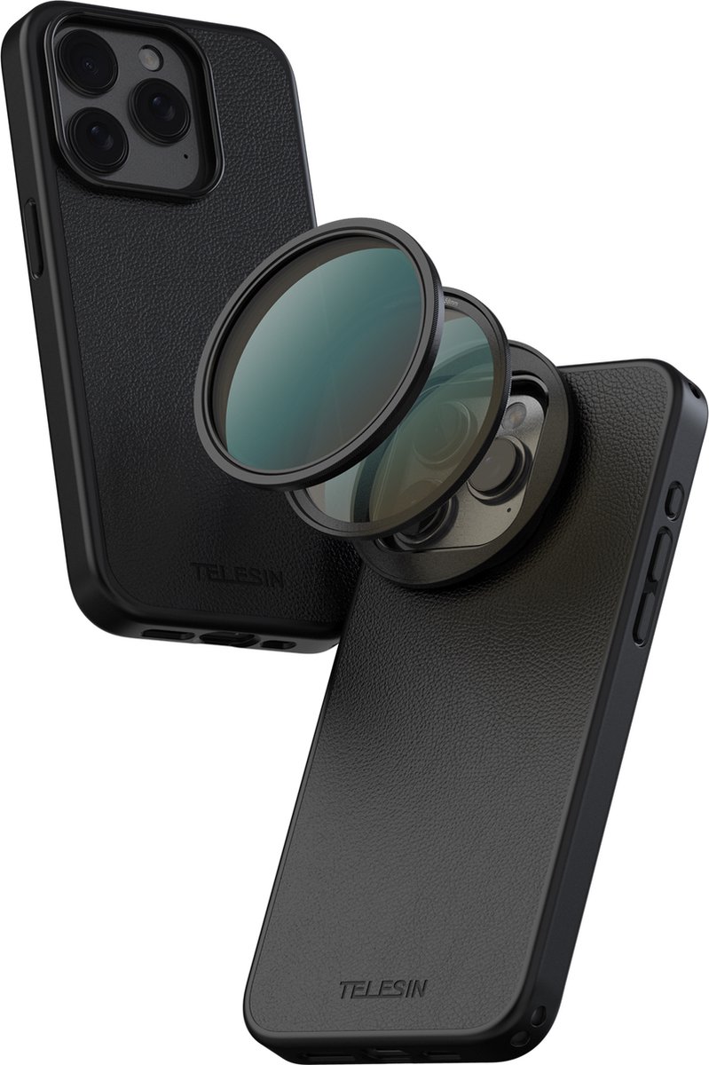Telesin lenscase met filter mount voor iPhone 15 Pro