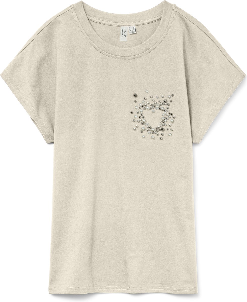 VERO MODA - VMFILINE S/S O-NECK T-SHIRT JRS BTQ - Dames - T-shirts