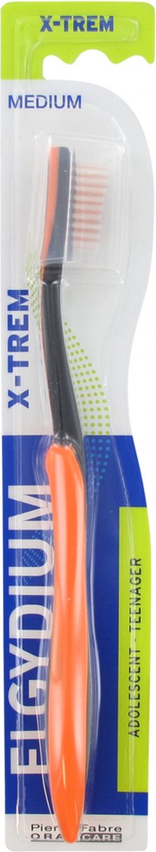 Goedkoopste Elgydium X-TREM Adolescent Tandenborstel Medium (Kleur Oranje