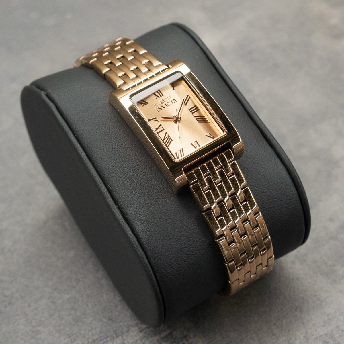 Invicta Angel 48145 Dames Horloge - Waterdicht - Analoog - Quartz Uurwerk - Roestvrij Staal met rosegouden Wijzerplaat - 19mm