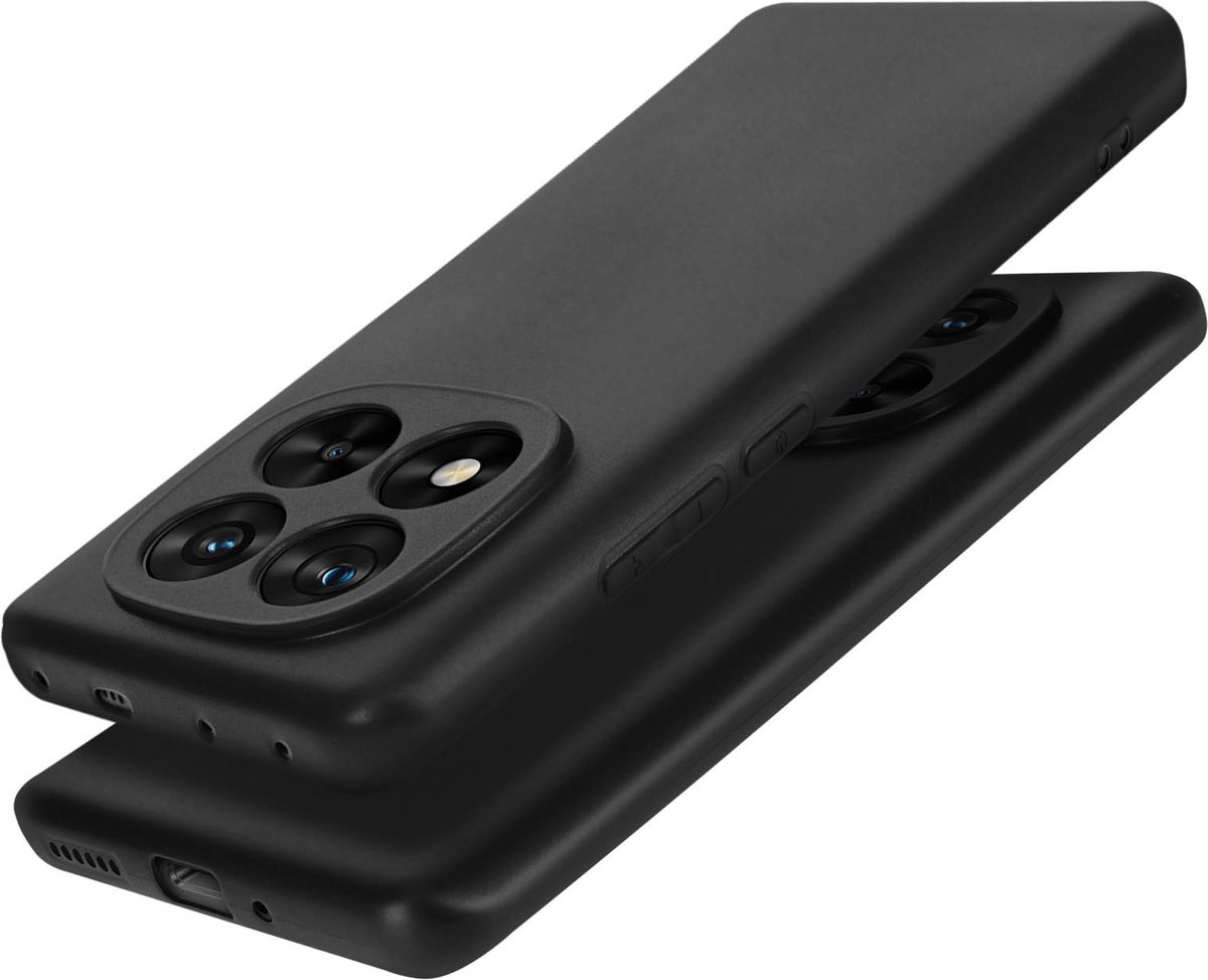 Avizar Hoesje Geschikt voor Xiaomi Redmi Note 14 Pro Silicone Zacht Mat, Zwart