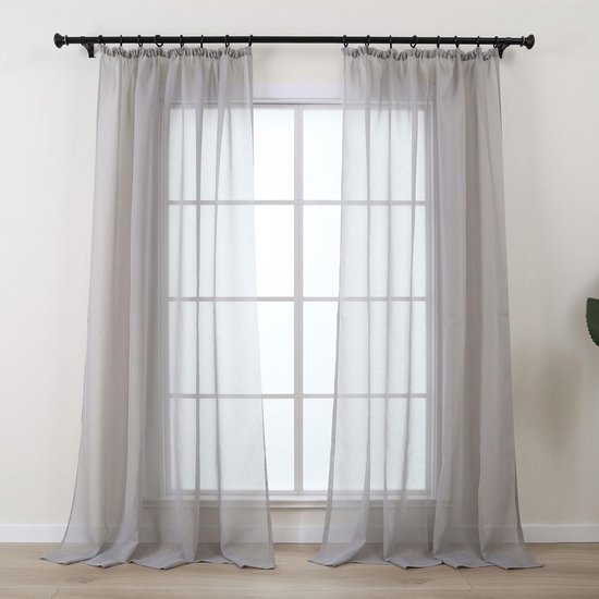 L.Z.E Gordijnen Wit Gordijnen voor Woonkamer, 2-delige Set Witte Semi-Doorzichtige Gordijnen voor Woonkamer, Halftransparant Wit Oogjes Vitrage, Doorschijnend Linnen-look Oogjesgordijnen 245 cm L.Z.E Gordijnen Wit Gordijnen voor Woonkamer, 2-delige Set Witte Semi-Doorzichtige Gordijnen voor Woonkamer, Halftransparant Wit Oogjes Vitrage, Doorschijnend Linnen-look Oogjesgordijnen 245 cm