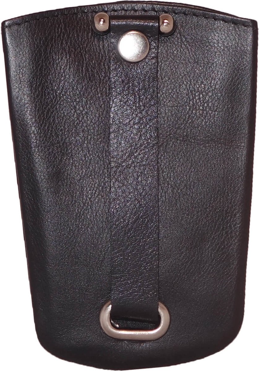 Leather Design Klok Sleuteletui Zwart