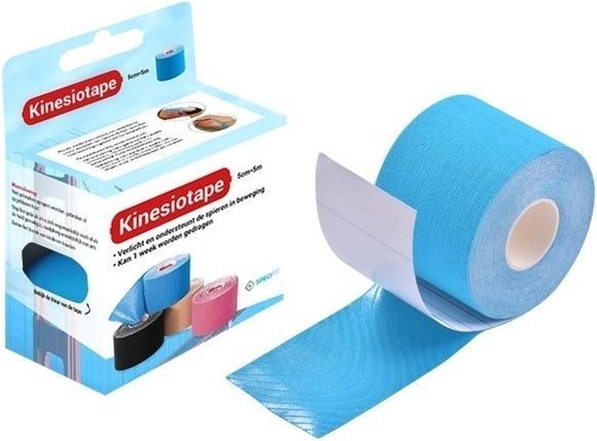 Specifit Kinesiotape Sporttape Blauw Rol 5 cm x 5 m
