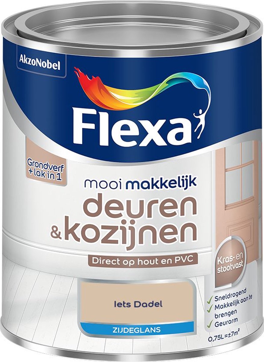 Flexa - Mooi Makkelijk Deuren & Kozijnen Zijdeglans - Iets Dadel - Mengverf - 0.75 L