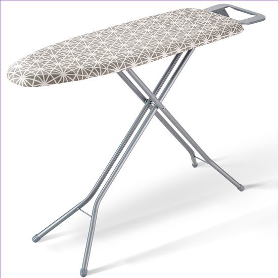 KADAX Strijkplank, 110 x 30 cm, strijkoppervlak, inklapbare tafelstrijkplank met verstelbare hoogte en hittebestendige strijkplank, robuuste strijkplank, Made in EU, zalmkleur